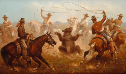 J. Walker, cowboys vangen een beer met lassos
